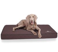 Knuffelwuff Materassino ortopedico per cani Juna in pelle sintetica trapuntata al laser extralarge XXXL 136x84 cm Marrone