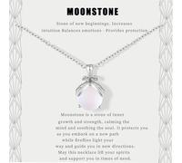 KNUIUYY 1 collana creativa con pietra di luna per donna, un regalo di compleanno premuroso per ragazze giovani, perfetta per figlie, madri, sorelle o migliori amiche, ideale come regalo