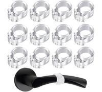 KNUIUYY 12 Pezzi Protettore Della Parete Anticollisione Maniglia Porta, Trasparente Ferma Anello Silicone Protezione per interno, Invisibile e Riutilizzabile, Facile da Installare, Ufficio, Camerette