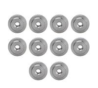 Knurled Thumb Nut, 10PCS 304 Stainless Steel Knurled Flat Head Through Hole Hand Tightening Nut for Stud Screw (M3)