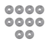 Knurled Thumb Nut, 10PCS 304 Stainless Steel Knurled Flat Head Through Hole Hand Tightening Nut for Stud Screw (M4)