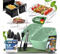 KNUSPERLIEBE Accessori per friggitrice ad aria calda Ninja Foodi Max Dual Zone af300eu af400eu af451eu - Airfryer accessori friggitrice ad aria calda - stampi in silicone per friggitrice ad aria calda