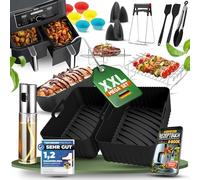 KNUSPERLIEBE® Set di accessori per friggitrice ad aria calda Ninja | 24 pezzi | con spruzzatore olio e molto altro ancora XXL Airfryer per Foodi AF300EU,AF400EU, AF451 7,6L-9,5L e Dual Zone Air Fryer