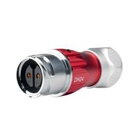 KNUUXHDDK Connettore per cavo metallico resistente all'acqua M24 a 2/3 pin IP68 con vite di bloccaggio della paratia e distanza di perdita(Socket C Only,2P)