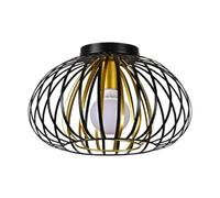 KNVBGFD Plafonnier Industrielle Lustres E27 lumières Lampe de Plafond Rétro Vintage Métal Luminaire Suspension pour Salon Chambre Cuisine Restaurant,Sans ampoule (A 33 * 33 * 20 CM)