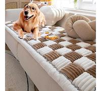KNVSS Coperta divertente con cane fuzzy, divertente copertura per divano sfocata, in cotone chic da giardino, divertente e accogliente, in tinta unita, antiscivolo, cuscino per seduta per interni ed