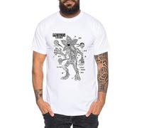 KNWN Stranger Demo Anatomie - Men's T-Shirt Things Demogorgon Elfie Dustin Jane Hopper Upside Down TV Blu-Ray Dvd. White XL