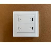 KNX pulsante in vetro II Luce 2 volte, RGBW, bianco, cieco