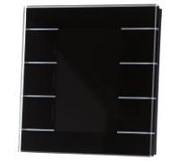 KNX Pulsante in vetro II Smart con display a colori e sensore di temperatura, nero BE-GT2TS.02S | MDT | BE-GT2TS.02S | Palpatore sistema bus