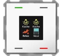 KNX pulsante Smart 63 4 volte con display a colori, bianco da studio lucido,