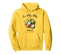 Ko Phi Phi Coconut Thailandia Tropicale Isola GPS Vacanza Felpa con Cappuccio