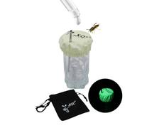 Ko Stop Coperchio protettivo per bevande con portachiavi che si illumina al buio, protegge da gocce di Ko, insetti e sporcizia, è riutilizzabile e adatto per quasi tutti i bicchieri