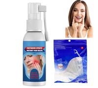KOAHDE Spray per il dolore dentale,Spray per il mal di denti,Spray per la cura orale a base di erbe,Spray per il sollievo del dolore dentale,E filo interdentale
