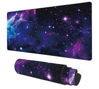 KOAIWPAE Tappetino da scrivania, grande tappetino per mouse da gioco con nebulosa galassia, universo, spazio, grande, 89,9 x 40 cm, con base antiscivolo e bordo cucito, tappetino per mouse lungo per