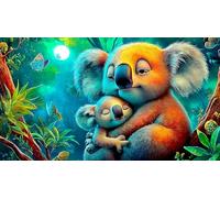 koala 1000 pezzi Puzzle per adulti Gioco educativo relax Gioco familiare divertente & stimolante per adulti e bambini di 12 anni in su 38x26cm/1000pcs