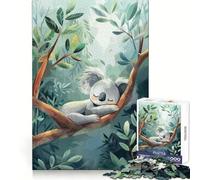 Koala addormentato su un albero di eucalipto, puzzle da 1000 pezzi per adolescenti, gioco per esercizi mentali, relax mentale, design, assemblaggio, lista dei desideri di Babbo Natale 38x26cm
