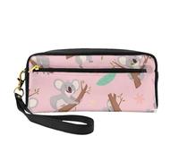 Koala animale selvatico selvatico australiano, Borsa per il trucco Borsa per cosmetici Borsa da viaggio portatile da toilette Astuccio in pelle per donne e ragazze