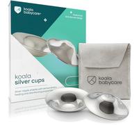 Koala Babycare - Coppette Paracapezzoli in Argento Puro 999 - Standard Size - Aiutano la Prevenzione e Cura delle Ragadi al Seno durante l’Allattamento - Dispositivo Medico Classe 1