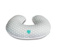 Koala Babycare Cuscino Allattamento Neonato Comodo e Adatto a Tutte le Taglie - Ciambella Allattamento Neonato 0-12 Mesi con 5 Usi Diversi (Grigio-Bianco Stelle)