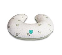 Koala Babycare Cuscino Allattamento Neonato Comodo e Adatto a Tutte le Taglie - Ciambella Allattamento Neonato 0-12 Mesi con 5 Usi Diversi (Fiore-Verde)