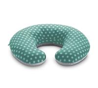 Koala Babycare Cuscino Allattamento Neonato Comodo e Adatto a Tutte le Taglie - Ciambella Allattamento Neonato 0-12 Mesi con 5 Usi Diversi (Verde-Bianco Stelle)