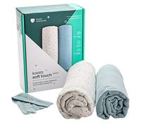 Koala Babycare - Mussole Neonato Cotone 100% - 2 Pz 120x120cm - Copertina Neonato Cotone per Allattamento e Swaddle - Blu