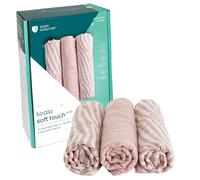 Koala Babycare - Mussole Neonato Cotone 100% - 3 Pz 80x80cm - Ideale come Regalo Neonati - Rosa Sabbia Tigrato