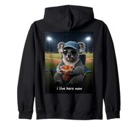 Koala Baseball Mom Vivo Qui Adesso Felpa con Cappuccio