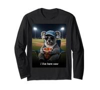 Koala Baseball Mom Vivo Qui Adesso Maglia a Manica