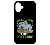 Koala Bear Lover I'm Not Lazy I Just Don't Care Funny Koala Custodia per iPhone 16 Plus