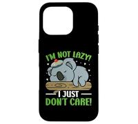 Koala Bear Lover I'm Not Lazy I Just Don't Care Funny Koala Custodia per iPhone 16 Pro