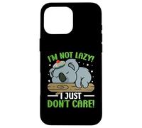 Koala Bear Lover I'm Not Lazy I Just Don't Care Funny Koala Custodia per iPhone 16 Pro Max