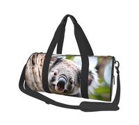Koala, borse da viaggio di grande capacità e borse sportive, manici ad anello, borse per il fine settimana e borse rotonde possono essere utilizzate sia da uomini che da donne, Nero , Taglia unica,