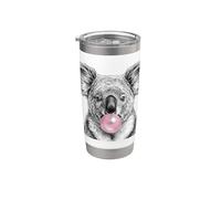 Koala Bubble Gum Pop Art Animal Illustrazione Bicchiere termico in acciaio inox doppia parete