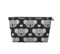 Koala carini e cuori rosa, Borsa da toilette Borsa per trucco Borsa per cosmetici Borsa da toilette da viaggio portatile