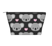 Koala carini e cuori rosa, Borsa da toilette Borsa per trucco Borsa per cosmetici Borsa da toilette da viaggio portatile