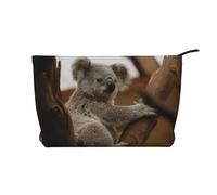 Koala carino sull'albero, Borsa per cosmetici in velluto a coste Borsa per il trucco Borsa da viaggio portatile
