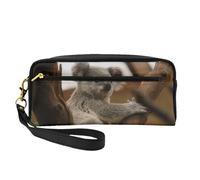 Koala carino sull'albero, Borsa per il trucco Borsa per cosmetici Borsa da viaggio portatile da toilette Astuccio in pelle per donne e ragazze