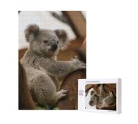 Koala carino sull'albero,Puzzle in legno da 300 pezzi per adulti e adolescenti