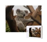 Koala carino sull'albero,Puzzle in legno da 500 pezzi, gioco di famiglia, puzzle per adulti e adolescenti, decorazioni per la casa