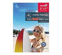 KOALA Carta fotografica lucida per getto d'inchiostro 13x18 cm 250 g/m² 20 fogli, con rivestimento in resina avanzata ad alta lucentezza premium, compatibile con stampanti Canon HP Epson