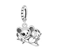 Koala Charm, Genuine 925 Sterling Silver Beads Charm, Compatible with for Pandora Bracelet,Gift Box Packaging