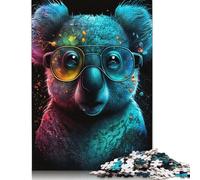 Koala con gli occhiali Puzzle Giochi educativi Attività per la famiglia Puzzle di cartone premium per donne e uomini Regalo di Natale 1000 pezzi (75x50 cm)