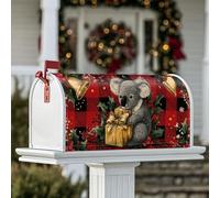 Koala - Coperture magnetiche per cassette postali, regalo natalizio con campana, protezione per cassetta postale rossa, per decorazione da cortile, 53 x 64 cm