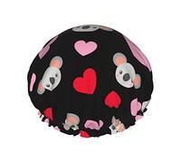 Koala Cuffie da a per donna Cuffia da bagno per a impermeabile riutilizzabile DoubleElastic Cappello da bagno per a con morbida e confortevole fodera in Peva Cuffia per capelli per do