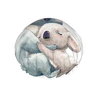 Koala Cuffie da doccia Australia Animali Acquerello Fiori primaverili Adorabile fauna selvatica Amore Arte Donne Riutilizzabili Copricapo a doppio strato Cappello da doccia morbido per tutta la lung