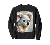 Koala dolce come un'opera d'arte colorata e astratta Felpa