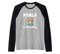 Koala è Il Mio Spirito Animale Kawaii Cartone Animato Divertente Koala Maglia con Maniche Raglan