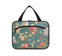 Koala Flowers Retro Green Hanging Travel Bag per articoli da toeletta con gancio, borse da toilette espandibili da appendere per adulti palestra maleta para maquillaje L