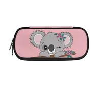 Koala Galaxy Astuccio per matite per bambini, materiale scolastico, per ragazze adolescenti, portapenne, astuccio per cancelleria, organizer per trucchi e monete, blu, Koala., 8.8"x1.7"x4.1", Set di
